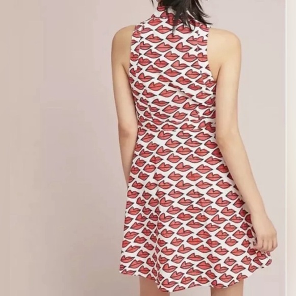 Ann Howell Bullard Lip Dress for Anthropologie, US 4 Valentines Day Pin Up Red - Picture 2 of 8